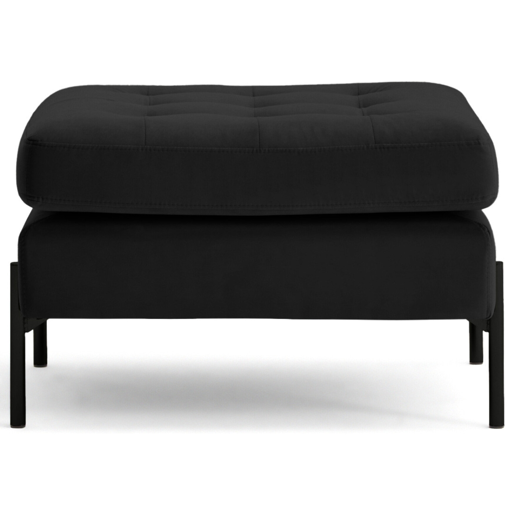 Isaure - pouf en velours - Noir