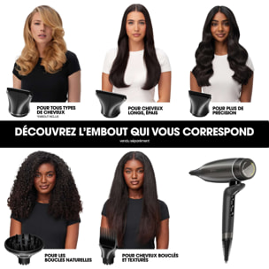 Sèche-cheveux ultra-rapide ghd speed noir métallique