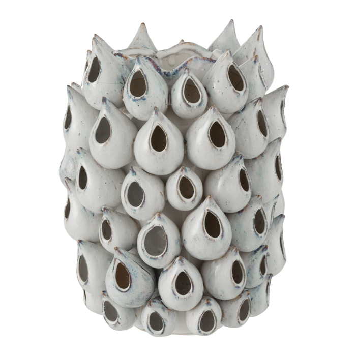 J-Line vase Anemone Haut - céramique - bleu - 32 cm de hauteur