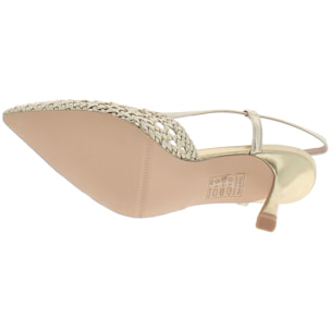 Marina Galanti Scarpe Donna Decollete Slingback Heeled 80 MG 1A128 Gold