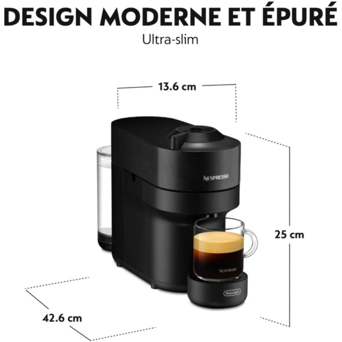 Nespresso DELONGHI Vertuo Pop noir & Aeroccino 3 ENV90.BAE