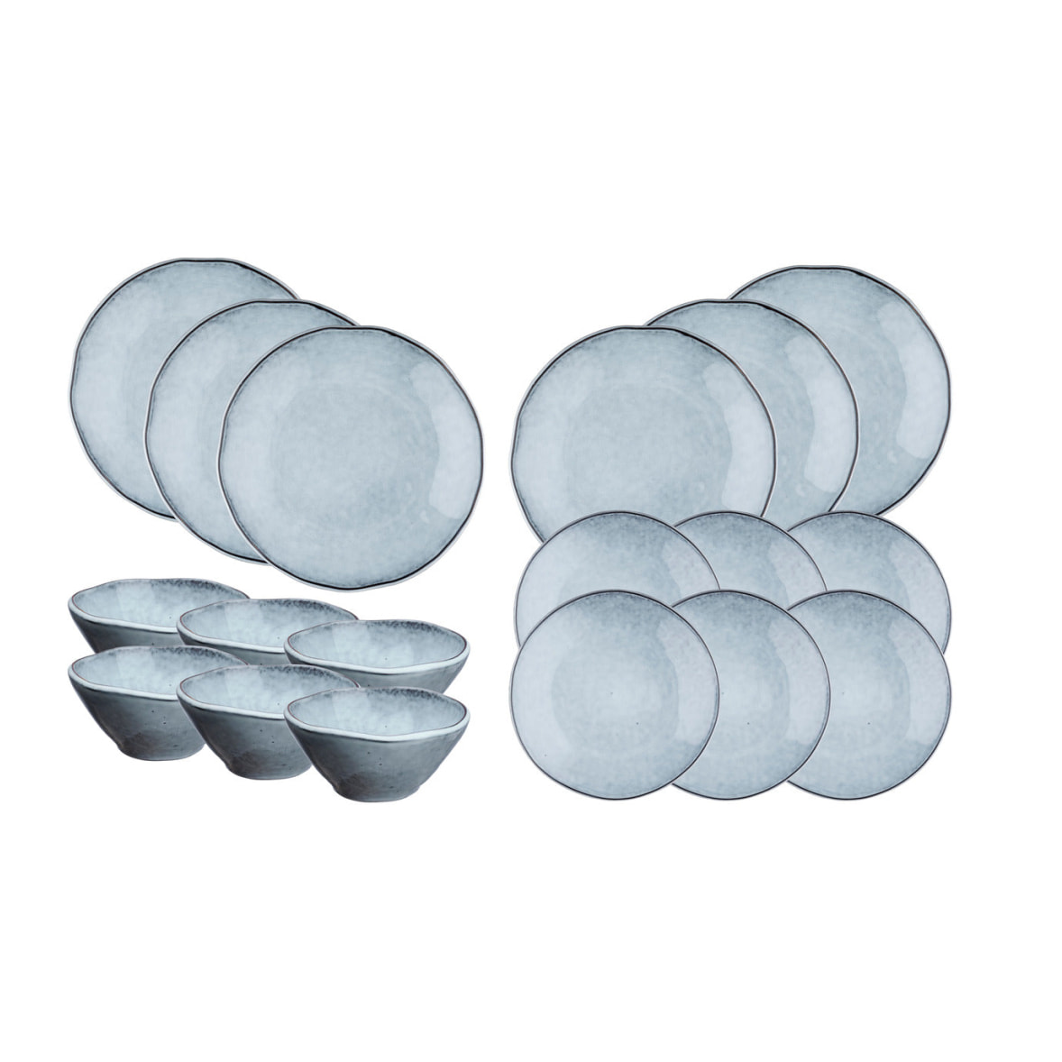 Service Les Essentiels CLOUD - 18 pièces - Gris orage