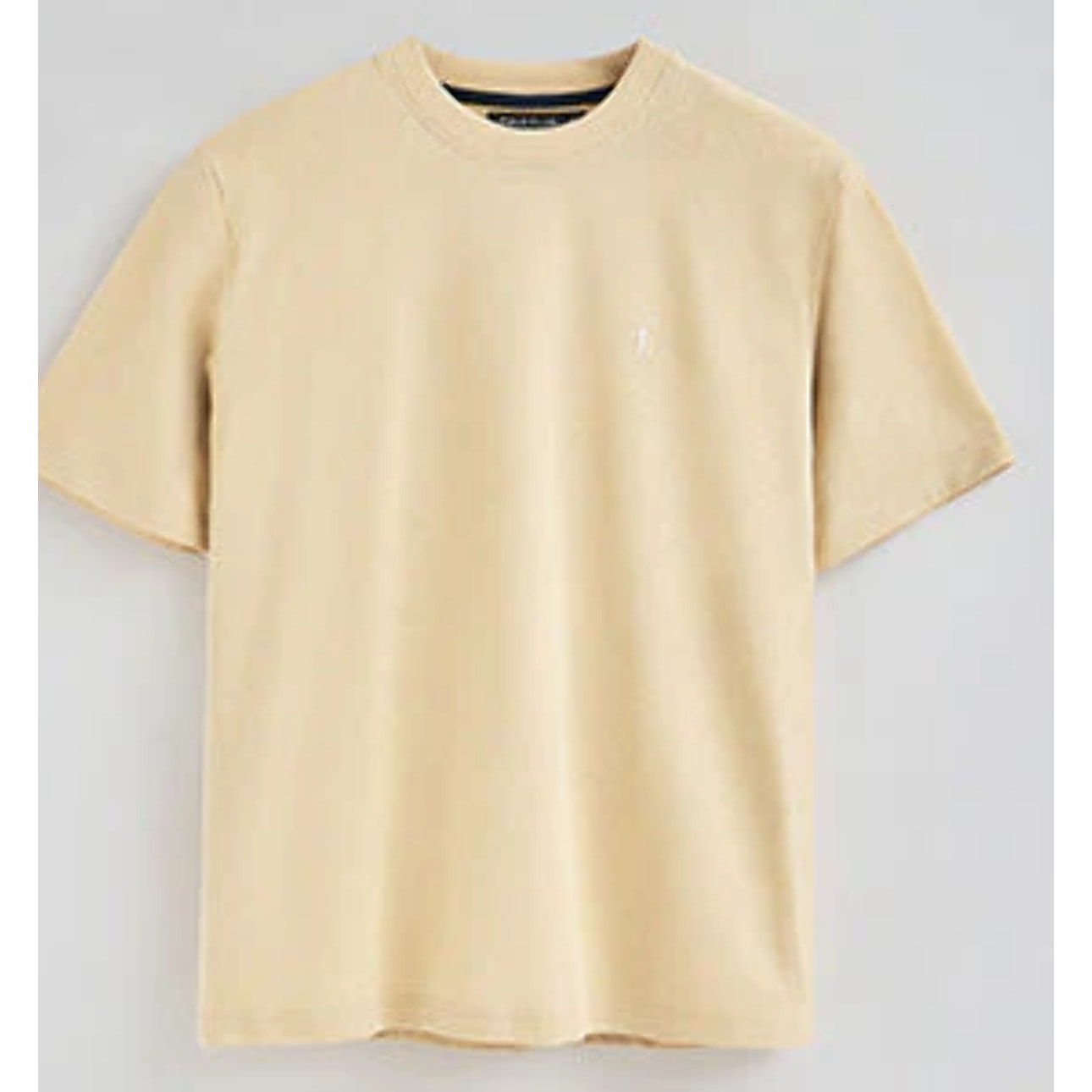 Camiseta color marfil de algodón y lino con bordado Rigby Go