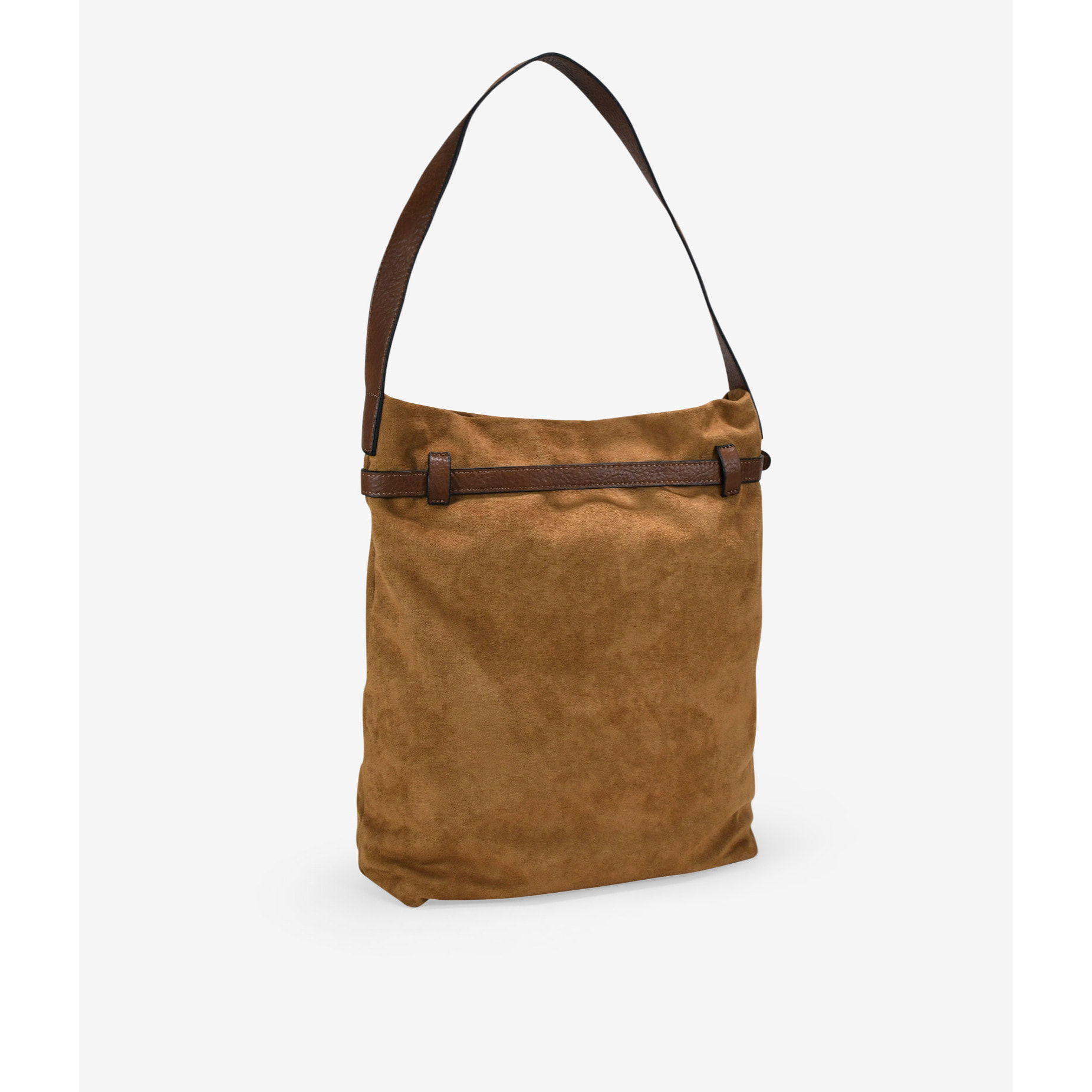 Bolso de hombro cuero con cinturón