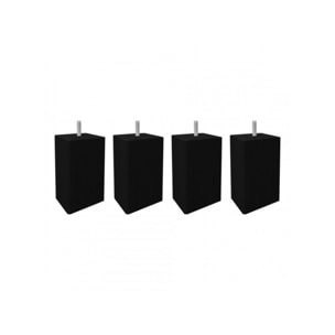 Pieds de lit 15 cm carrés en bois - lot de 4 - EDDY