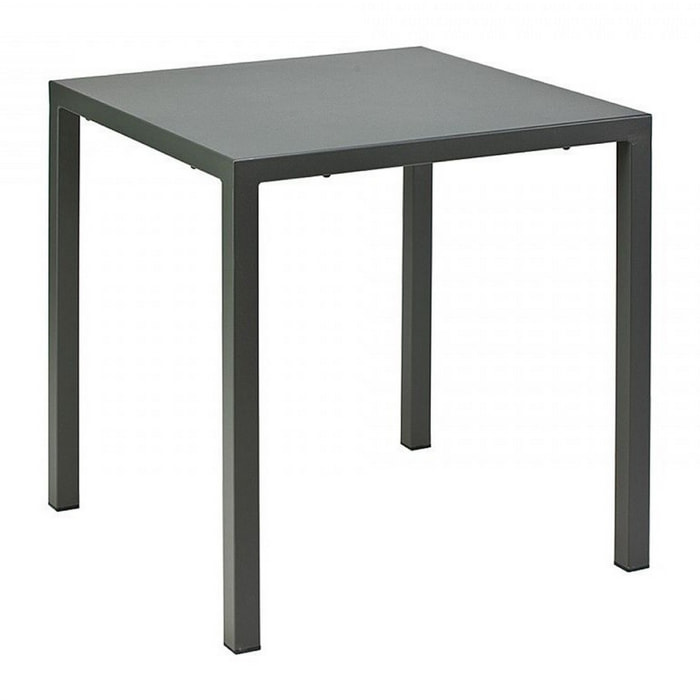 Tavolo MARSIGLIA in metallo antracite 70x70 cm, impilabile