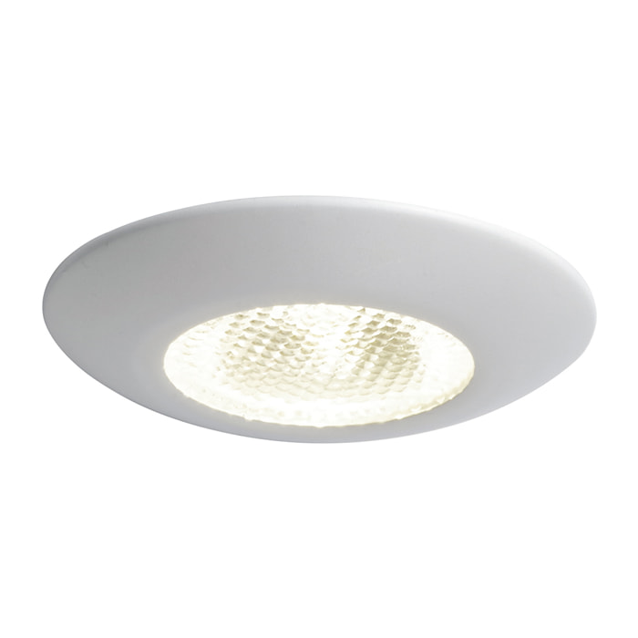 Incasso LED ASSO rotondo in alluminio bianco 1W con luce BLU