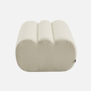 Pouf, repose-pieds compressé pour chauffeuse Nova bouclette texturée  NOVA