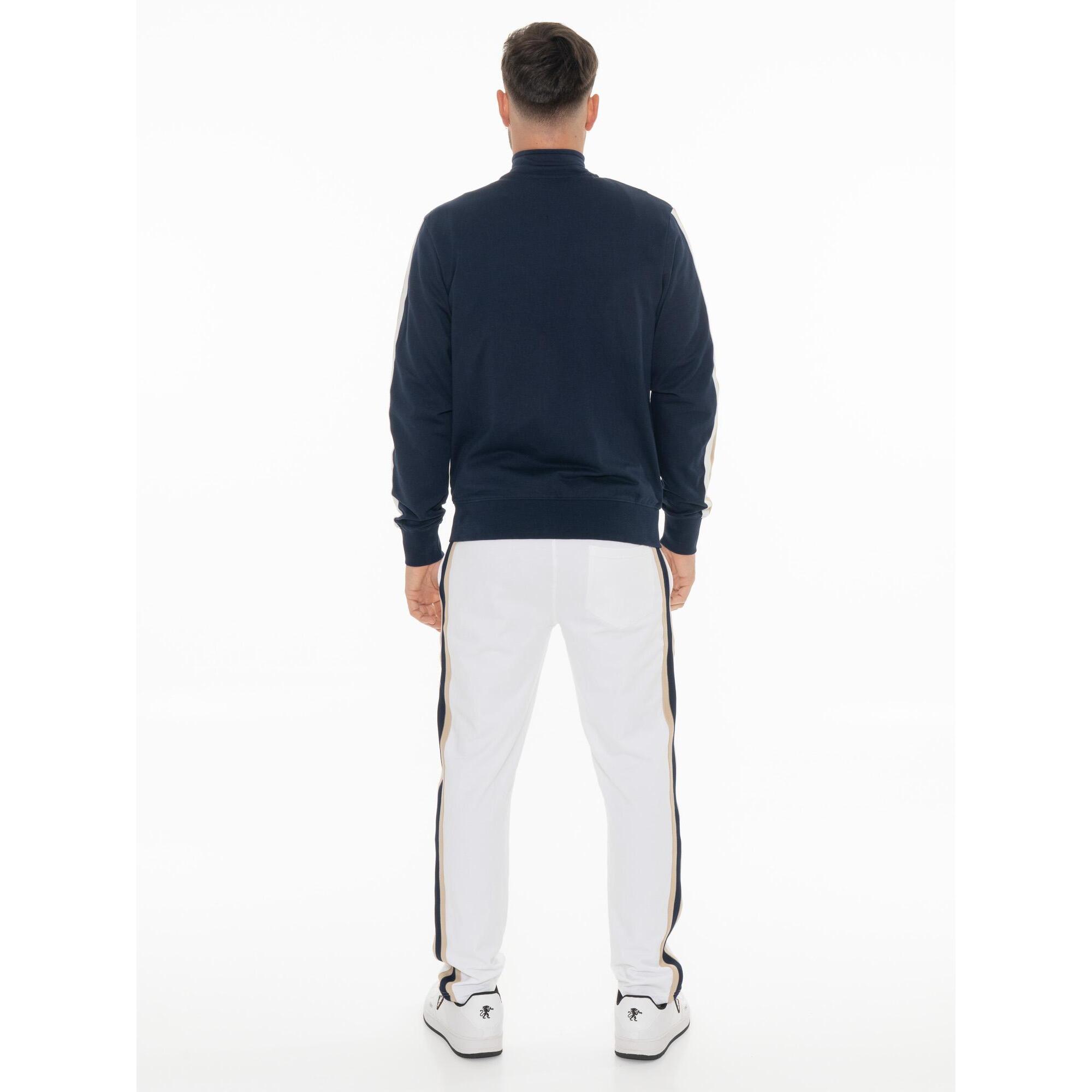 Tuta da uomo con colletto e zip in cotone non garzato Leone Easy
