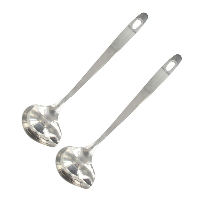 Ensemble de 2 Louches ovales en inox Fackelmann Oxford