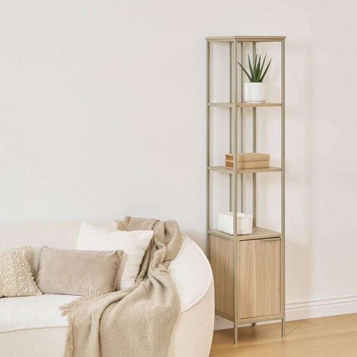 Étagère Duna rectangulaire 35x35cm 1 porte beige
