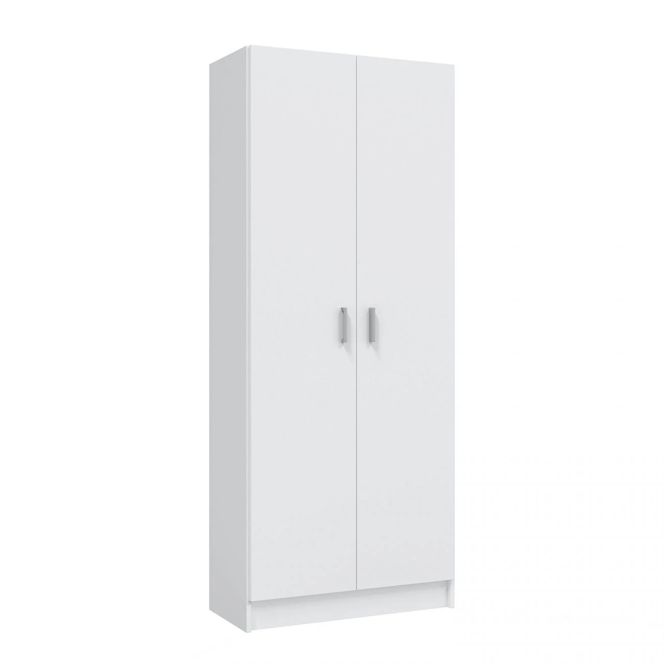 Armario de 2 puertas en blanco 73x180 cm Multiusos Blanco