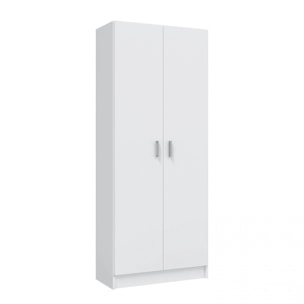 Armario de 2 puertas en blanco 73x180 cm Multiusos Blanco
