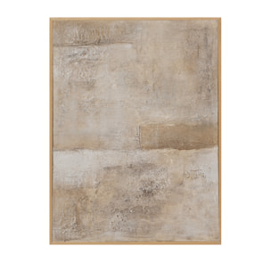 Tableau gris décoratif sur toile de coton avec cadre en bois peint à la main à la peinture à l'huile en différentes tailles