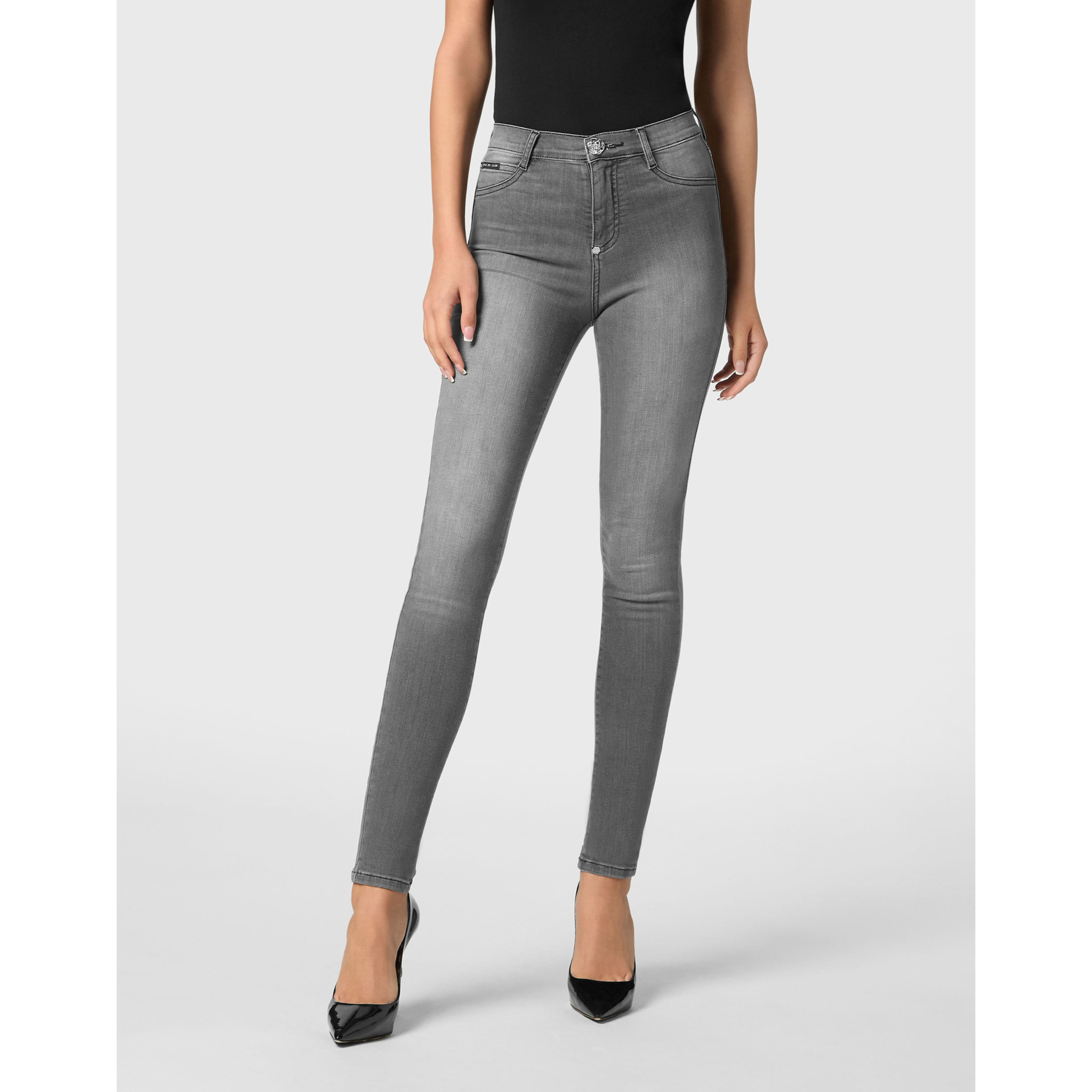 PHILIPP PLEIN Jegging a vita alta