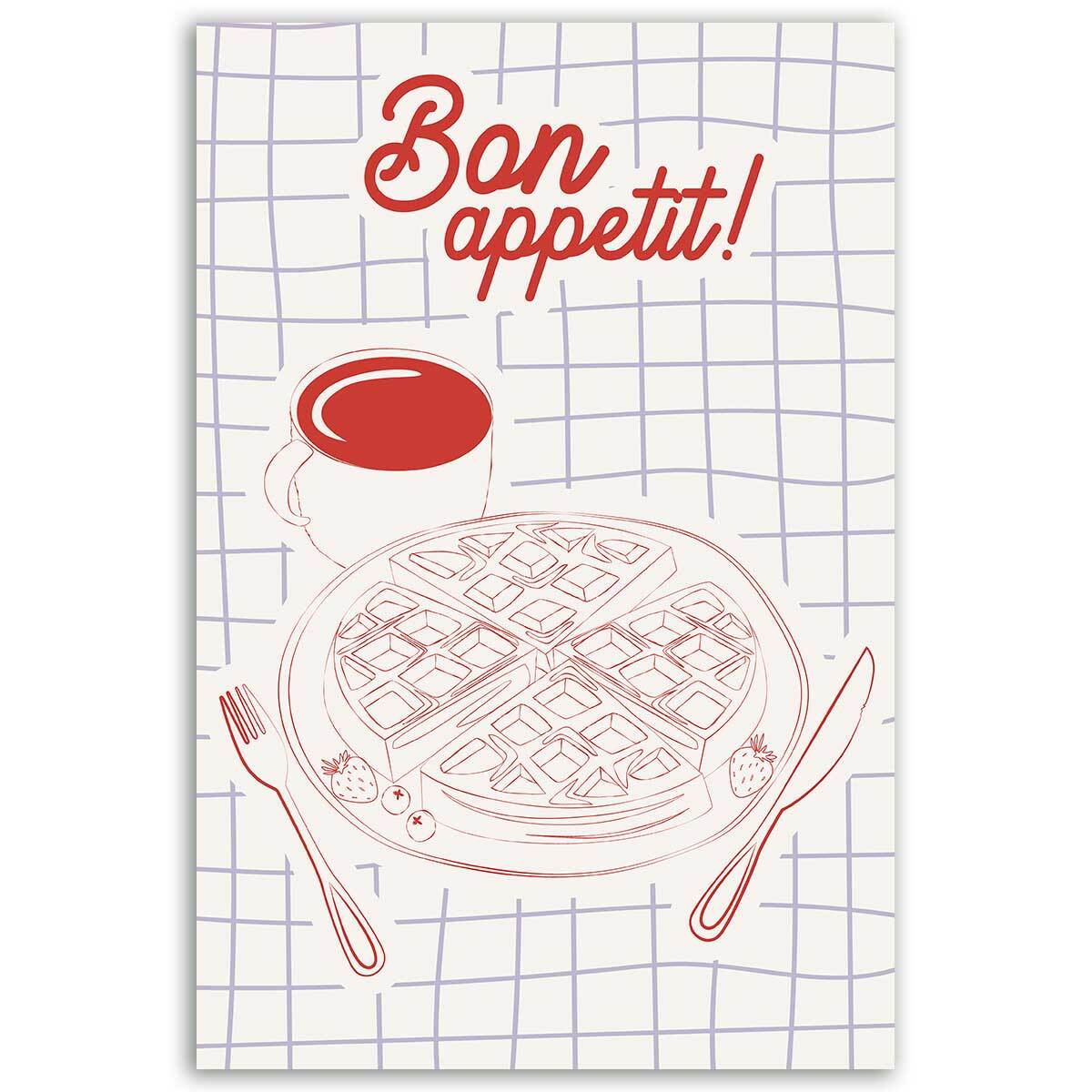 Tableau Bon Appétit cuisine Toile imprimée