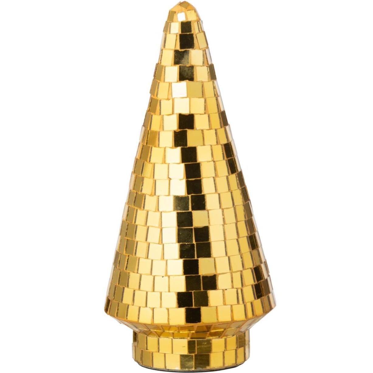 J-Line boule de Noël Miroir - verre - vert - grand - boîte de 4