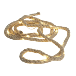 guirnalda en cuerda de 3m con 30 luces led blanco cálido