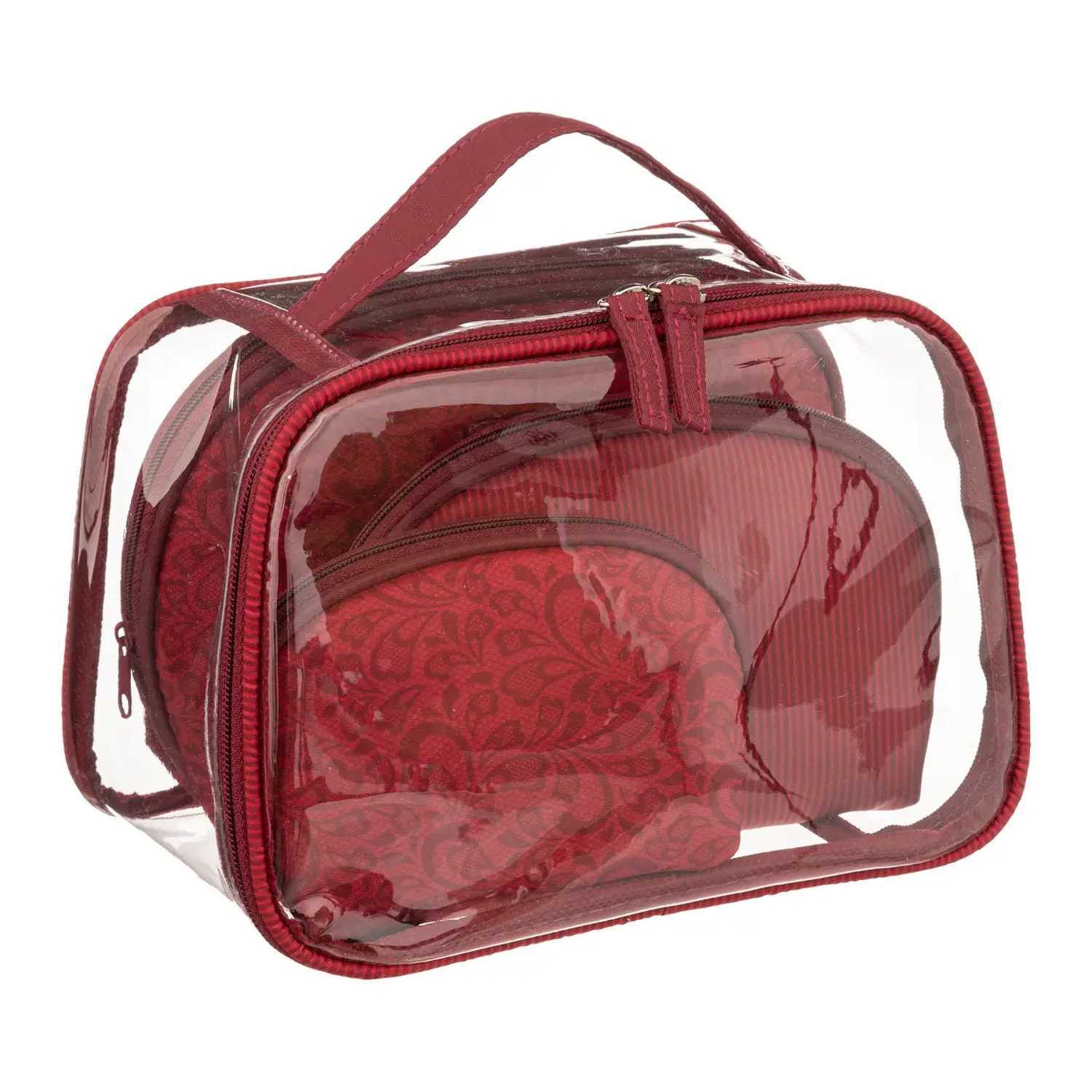 Set de 4 trousses toilettes rondes