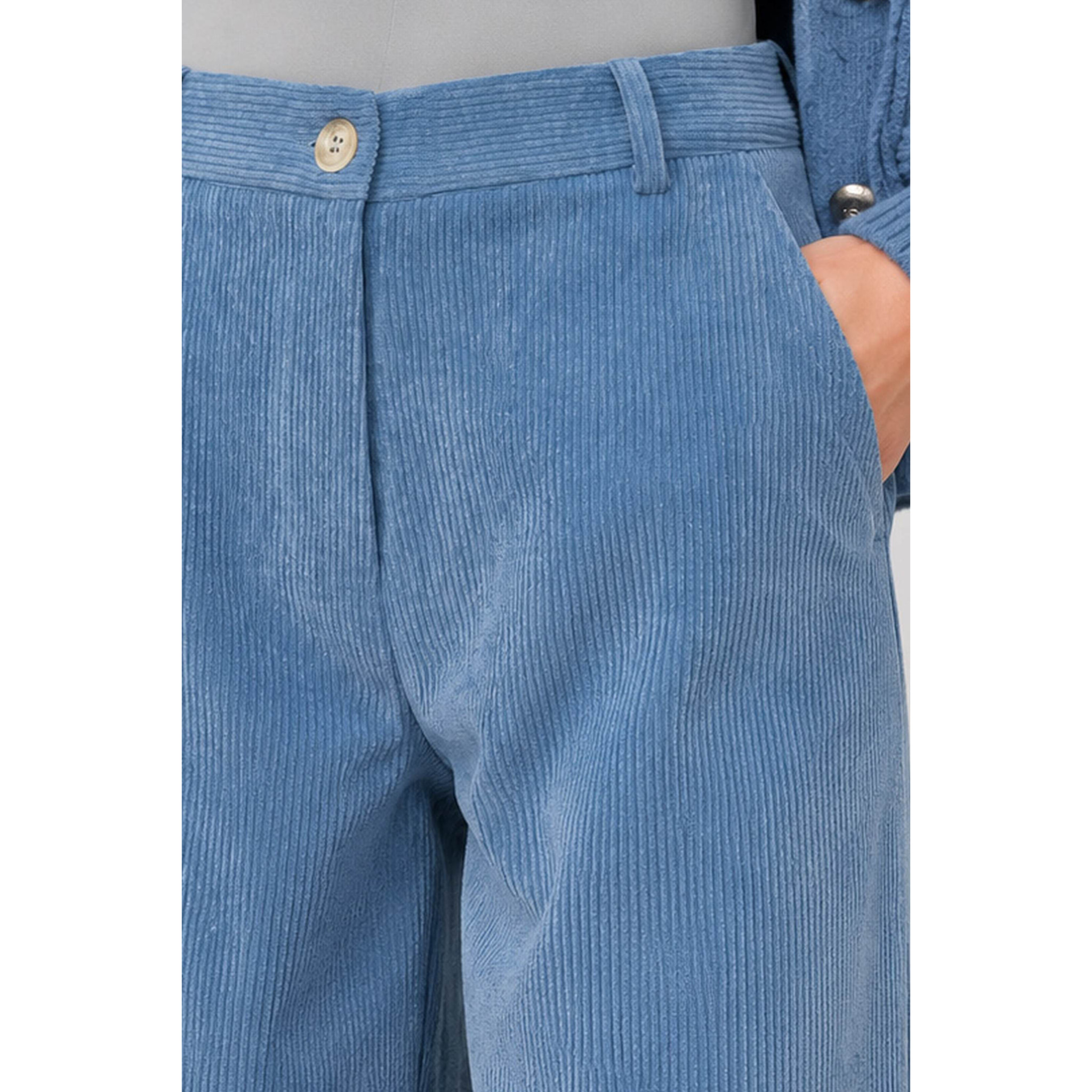 Kocca - Pantaloni da donna a gamba larga in velluto a coste Donna