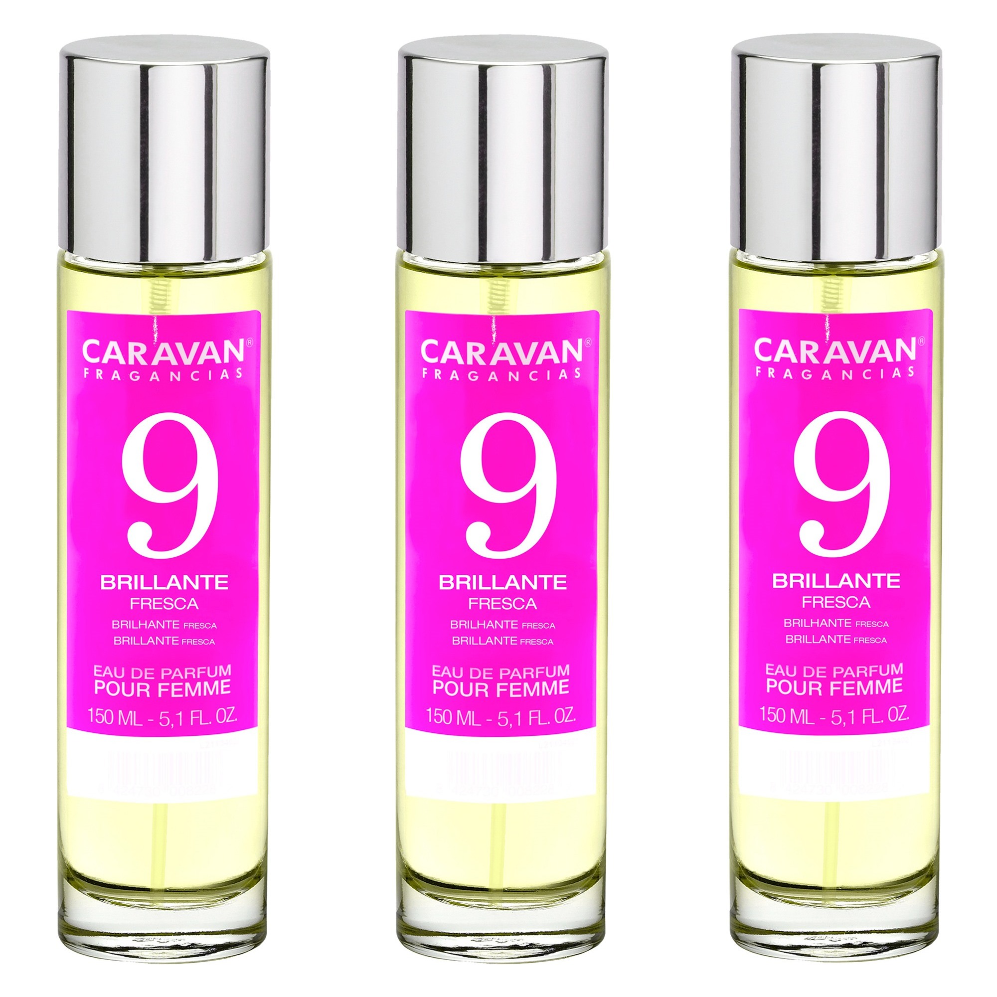 Caravan fragancias set de 3 frascos perfume de mujer nº9, de 150 ml