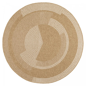 Tapis extérieur tissé kilim rond DOJO