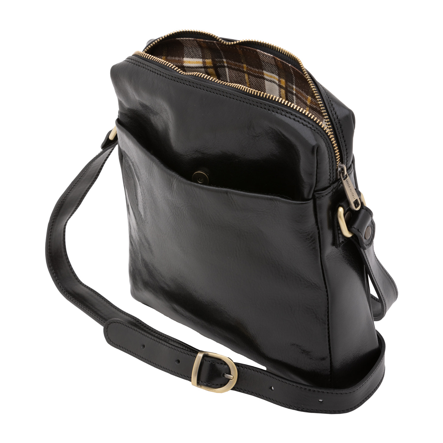 Borsa a tracolla  da uomo In Vera pelle Made in Italy 26x25x6 cm