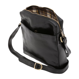 Borsa a tracolla  da uomo In Vera pelle Made in Italy 26x25x6 cm