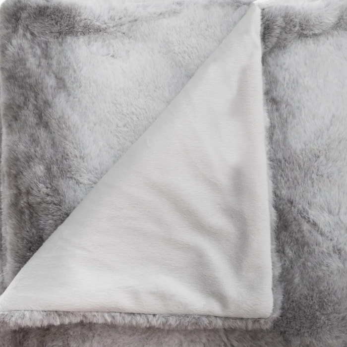 Plaid gris bicolore 130x180cm