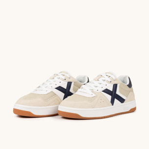 Sneaker de Estética Contemporánea Beige y Marino | MUNICH STILO 08