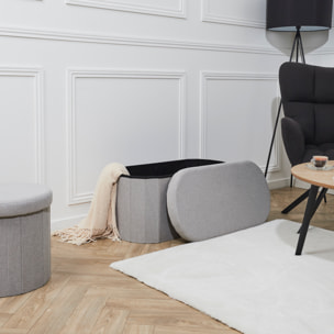 COFFRE BANC PLIABLE GRIS PILLS