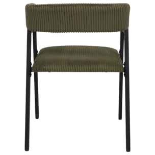 Fauteuil Design Cotele Scott Vert - Lot De 2
