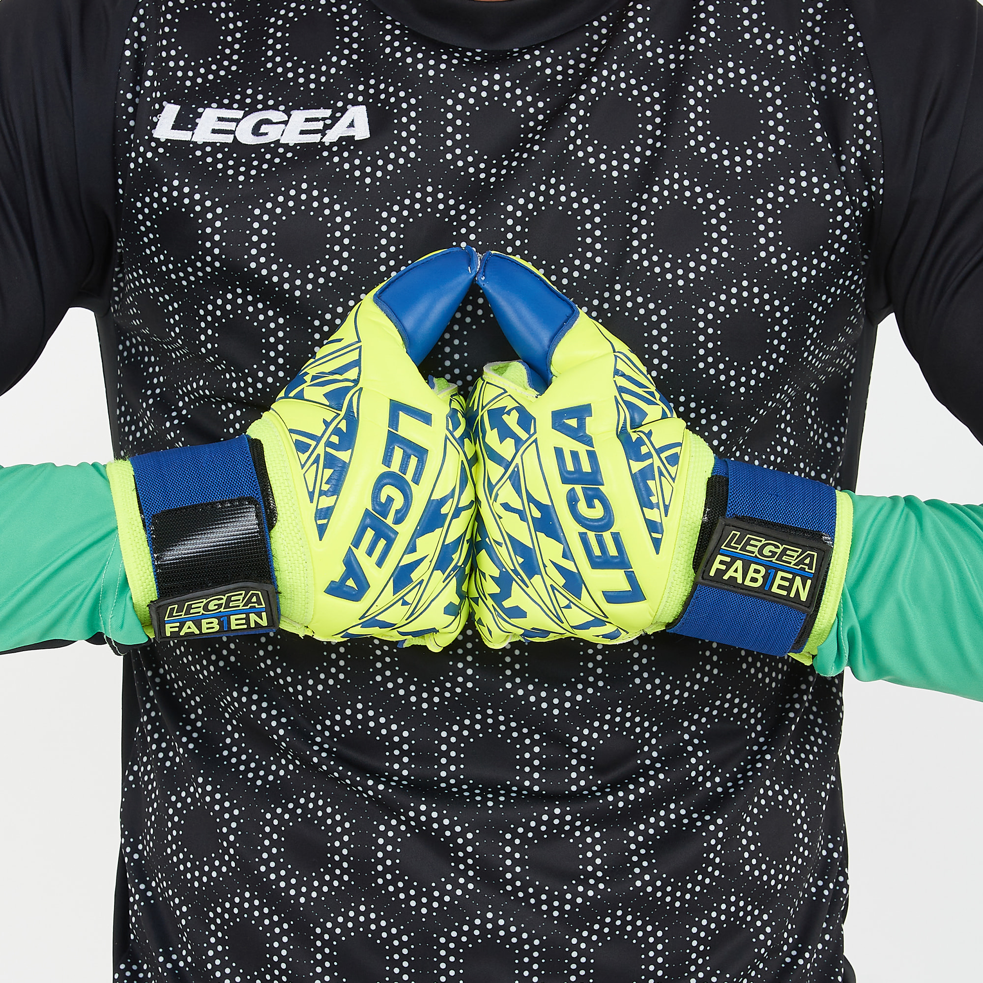 Guanti da Portiere FABIEN giallo fluo azzurro