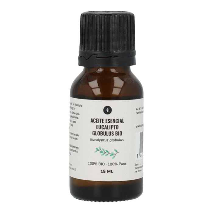 PLANETA HUERTO | Aceite Esencial de Eucalipto Bio 15 ml - Solución Natural para Problemas Respiratorios y Apoyo contra Infecciones Virales y Fúngicas