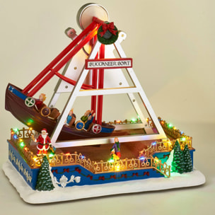 Barco de navidad led buccaneer con movimiento y música 32,5x22x32cm