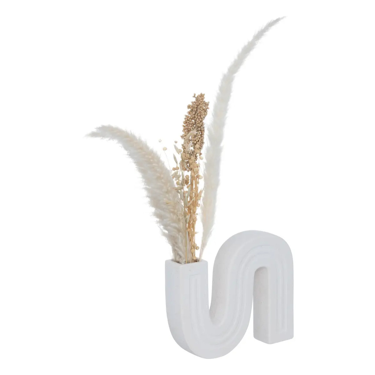 Soliflore "Olme" en céramique H24,8cm blanc
