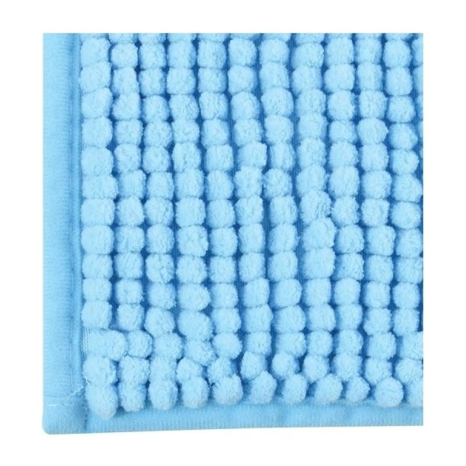 Tapis de bain Microfibre CHENILLE 60x90cm Bleu Ciel MSV