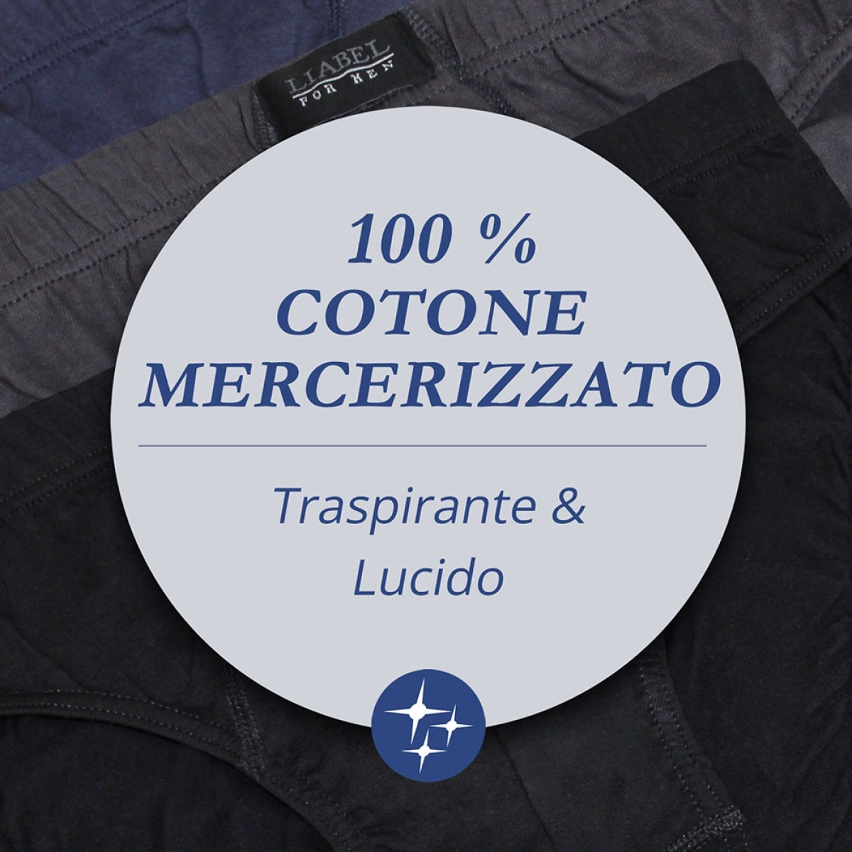 6 Slip Uomo 100% Cotone Mercerizzato Liabel, Art. 940