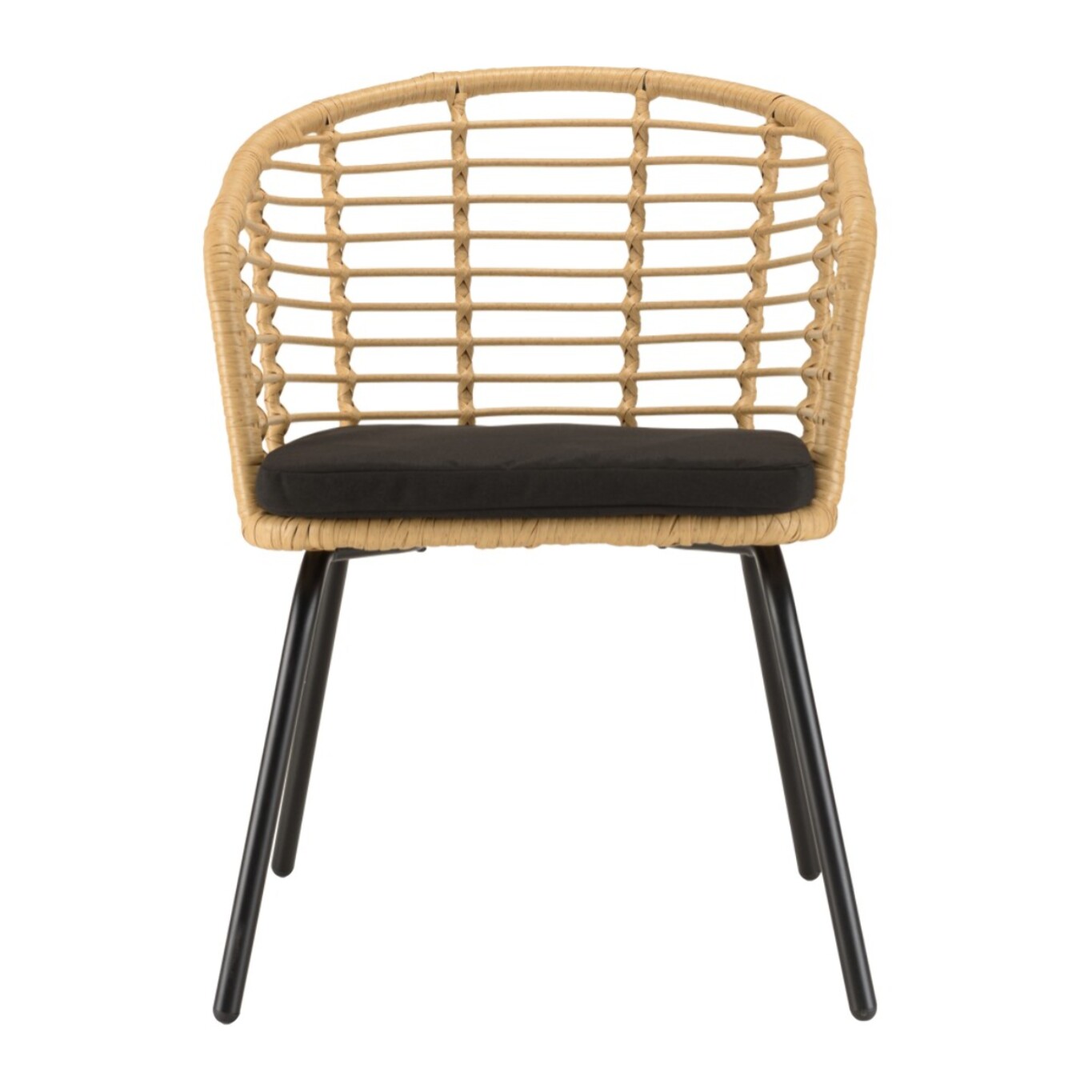 MALO - Lot de 2 fauteuils en rotin synthétique couleur naturelle