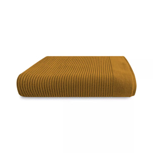 Drap de douche pur coton 575 g/m² uni jaune Vitae ocre