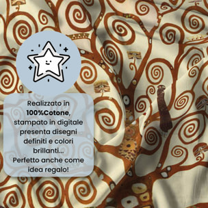 PARURE COPRIPIUMINO SOGNI D'AUTORE, Stampa Digitale, 100% Cotone, Made in Italy - 48