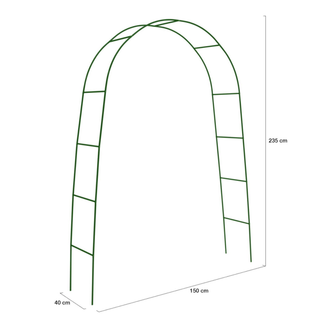 Arches de jardin arrondies 235cm - lot de 2