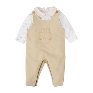 Conjunto Peto + Camiseta Bebe Niño Cielo