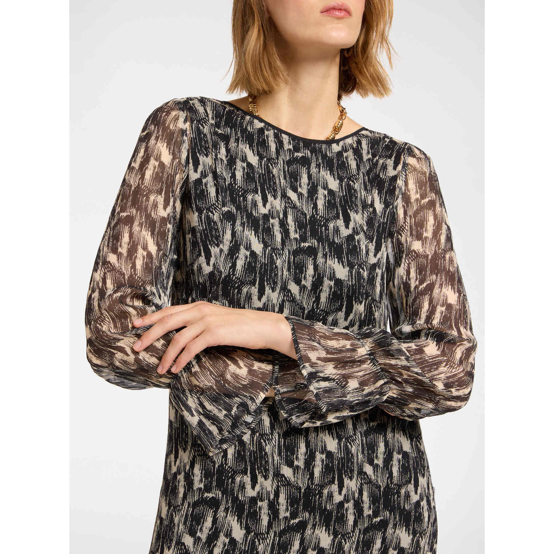 Elena Mirò - Vestido estampado - Negro