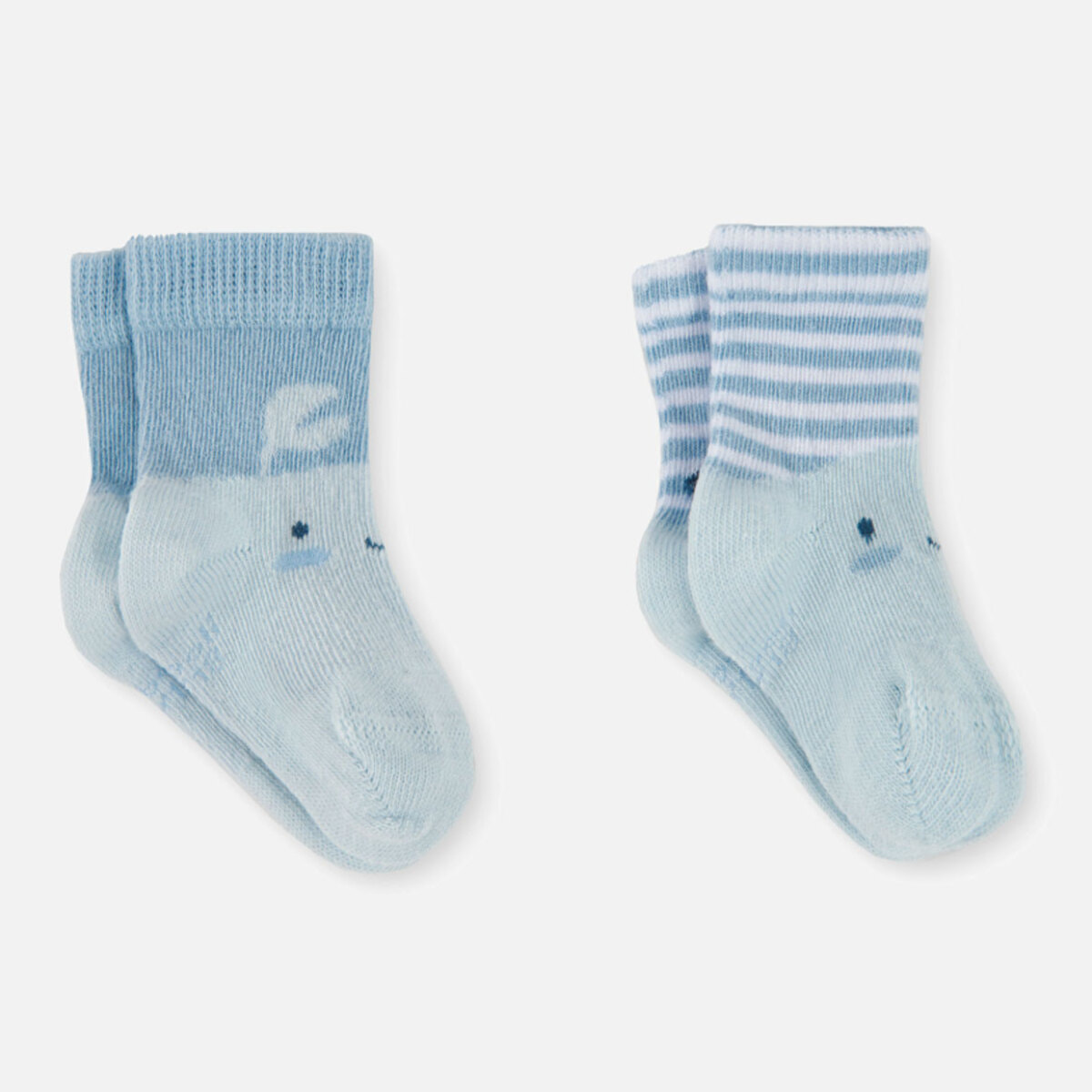 Pack calcetines recién nacido unisex estampados, azul