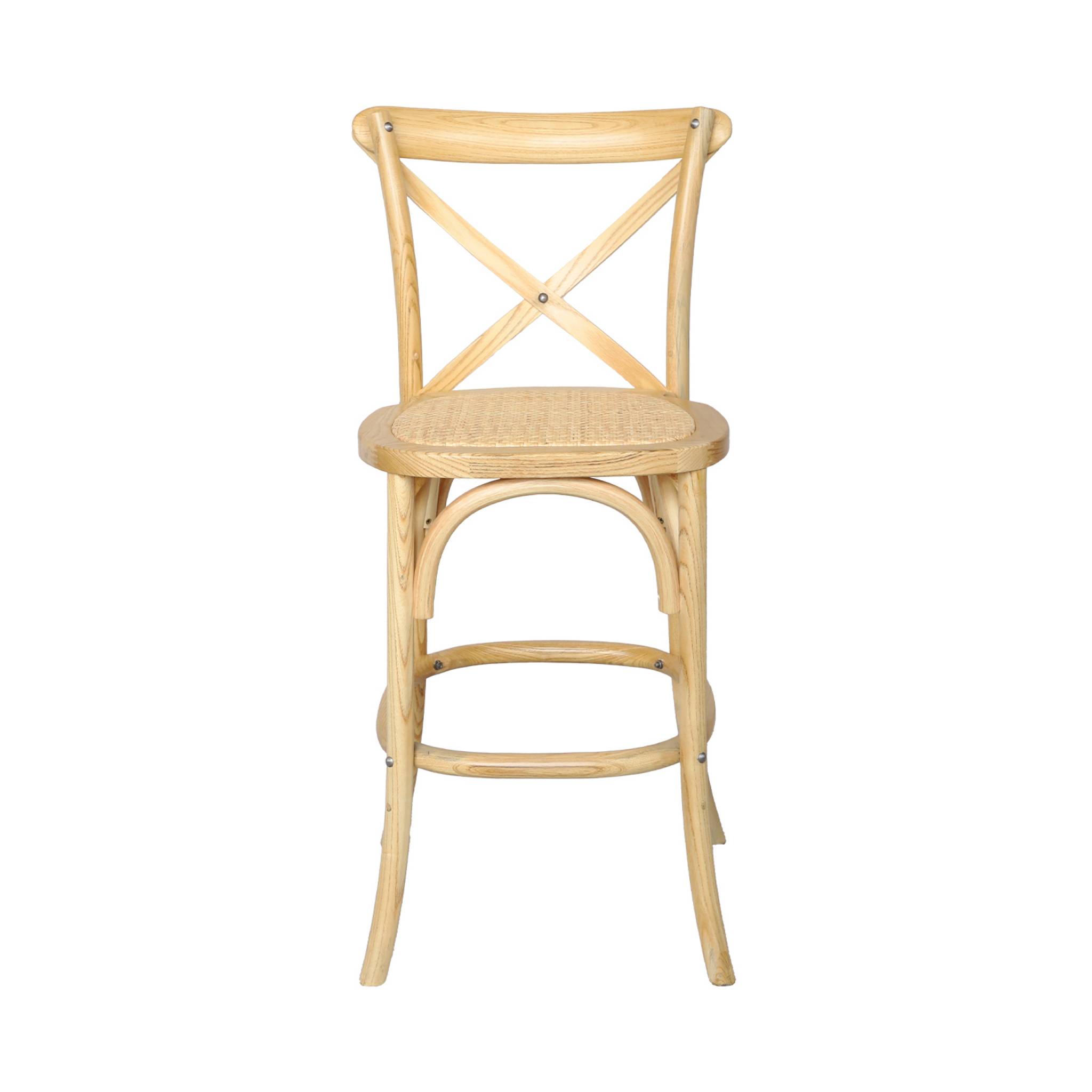 Tabouret de bar bistrot vintage bois 65cm BELLEVILLE