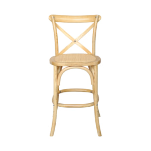 Tabouret de bar bistrot vintage bois 65cm BELLEVILLE