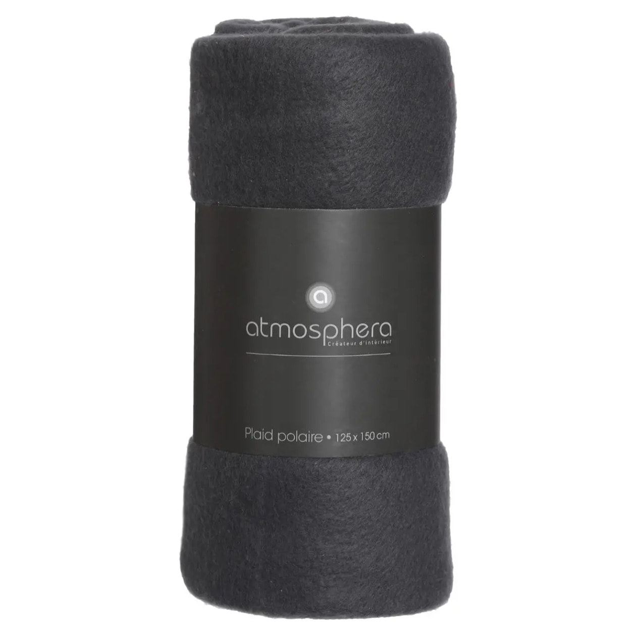 Plaid polaire gris ardoise 125x150cm