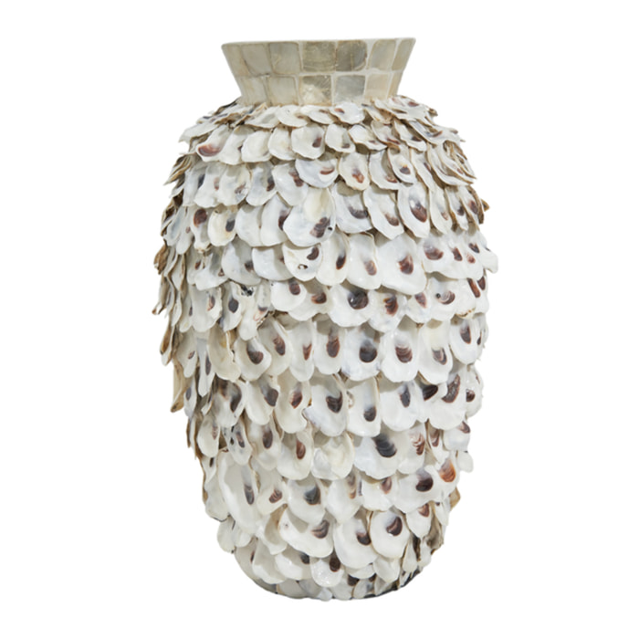 Vaso in bamboo e conchiglie Riviera