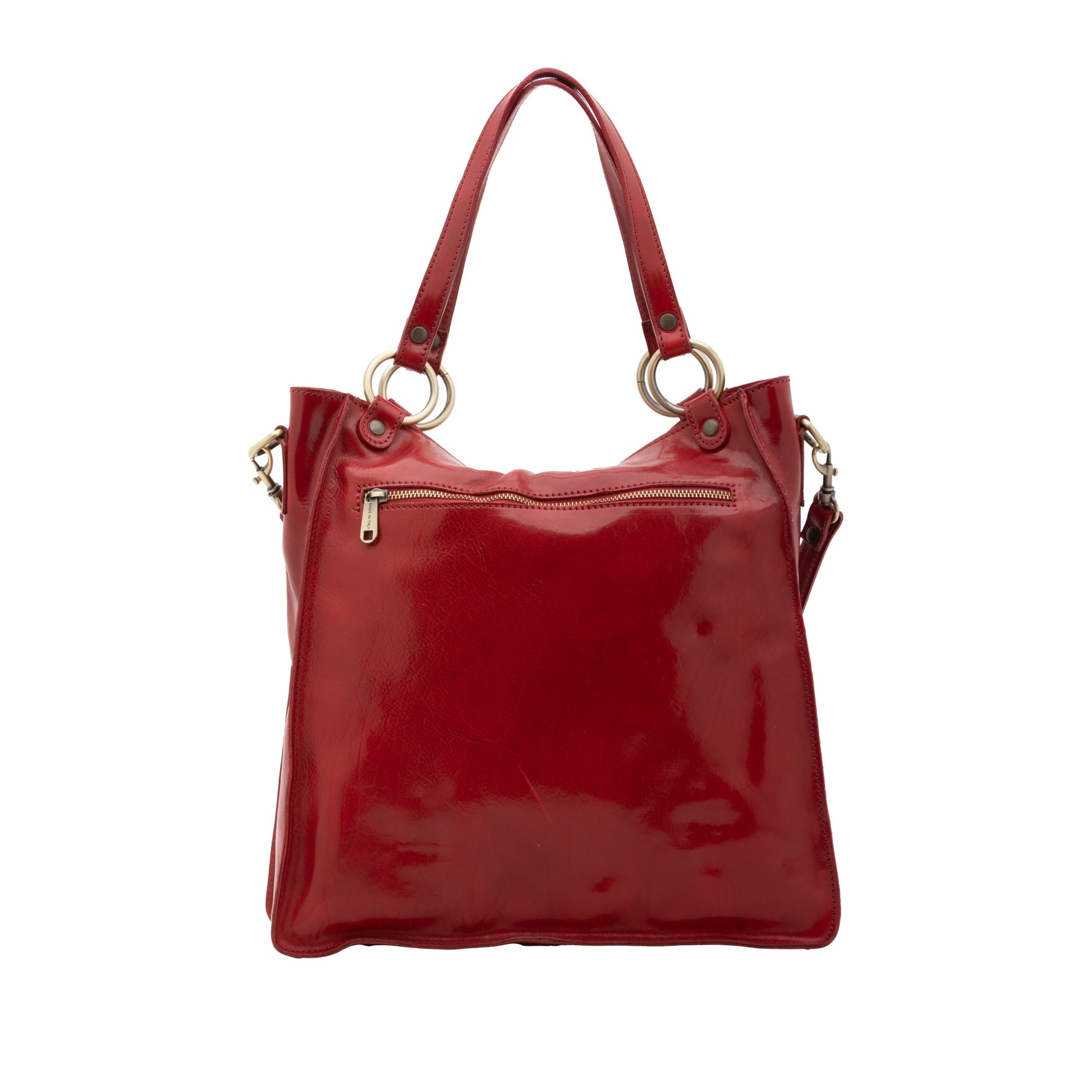Borsa a spalla da donna - Modello False - Vera pelle - 38.0 x 37.0 x 10.0 cm